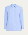 Charvet Men's Cotton Point-collar Dress Shirt In Blue