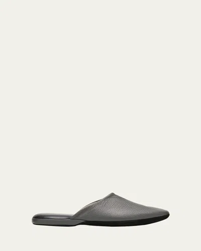 Charvet Men's Deerskin Slippers In Gray