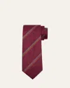 Charvet Men's Diagonal Stripe Silk Tie In Red