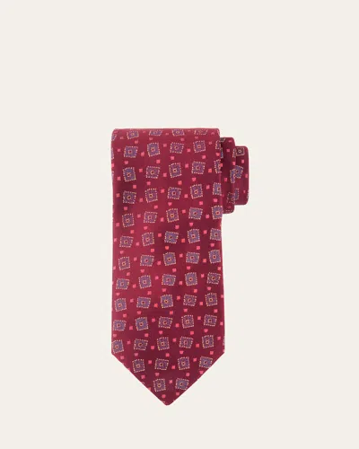 Charvet Men's Diamond-woven Silk Tie In 10-bur