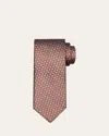 Charvet Men's Diamond Woven Silk Tie In Brown