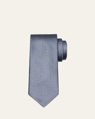 Charvet Men's Diamond Woven Silk Tie In 14-gry