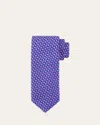 Charvet Men's Diamond Woven Silk Tie In 2-pnk