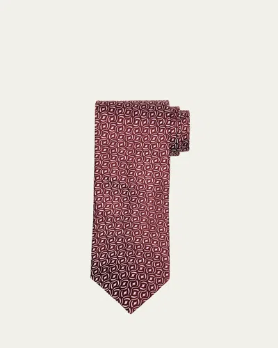 Charvet Men's Diamond Woven Silk Tie In 5-bur