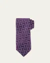 Charvet Men's Diamond-woven Silk Tie In 7-pur