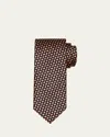 Charvet Men's Diamond Woven Silk Tie In Orange