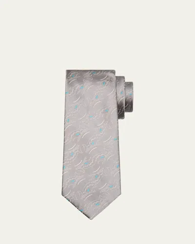 Charvet Men's Doodle Line Woven Silk Tie