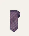 Charvet Men's Dots And Squares Silk Tie