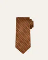Charvet Men's Dots And Squares Silk Tie