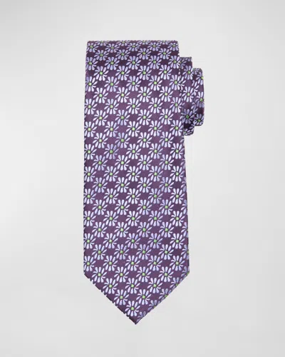 Charvet Men's Floral Jacquard Silk Tie In 2 Purple