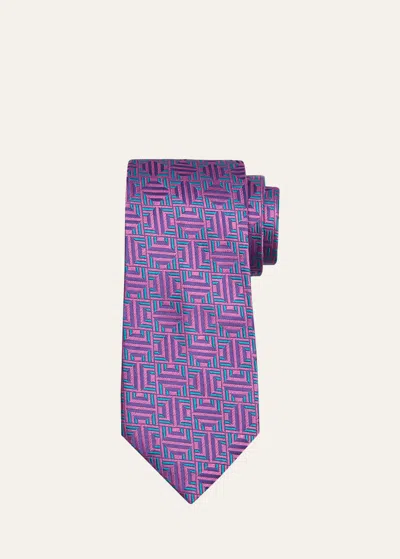 Charvet Men's Geometric Silk Jacquard Tie In 1 Pnk