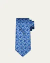 Charvet Men's Geometric Stripe Woven Silk Tie