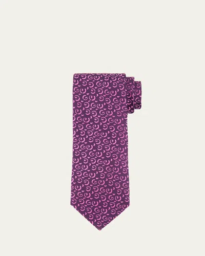 Charvet Men's Half Moon Woven Silk Tie In 8-fux