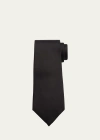 Charvet Men's Herringbone Silk Tie In Black