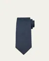 Charvet Men's Herringbone Silk Tie In Silver