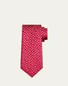 Charvet Men's Line-pattern Silk Tie In 16-red
