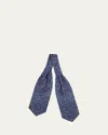 Charvet Men's Micro-printed Silk Neck Scarf In 2-nvy Pnk
