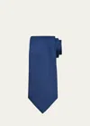 Charvet Men's Micro-textured Silk Tie In Dark Blue