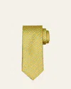 Charvet Men's Mini Circle Silk Tie In Yellow