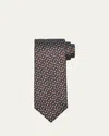 Charvet Men's Mini Circle Silk Tie In 9-brn