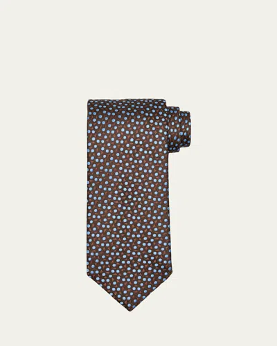 Charvet Men's Mini Circle Silk Tie In 9-brn