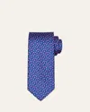 Charvet Men's Mini Circle Silk Tie In Blue