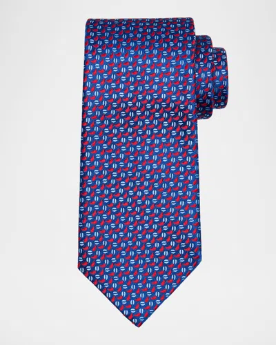 Charvet Men's Mini Teardrop Silk Tie In Multi