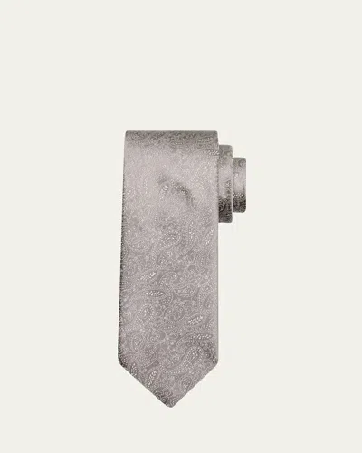 Charvet Men's Multi-paisley Silk Tie In White