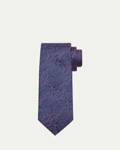 Charvet Men's Multi-paisley Silk Tie In Blue