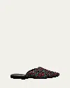 Charvet Men's Paisley Silk & Leather Slippers