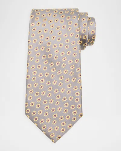 Charvet Men's Paisley Woven Silk Tie In Gray