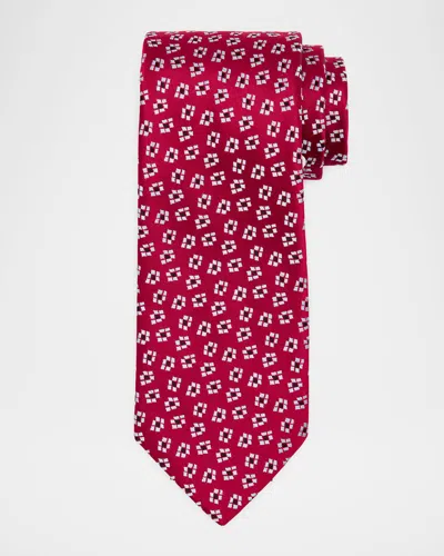 Charvet Men's Paisley Woven Silk Tie In Pink