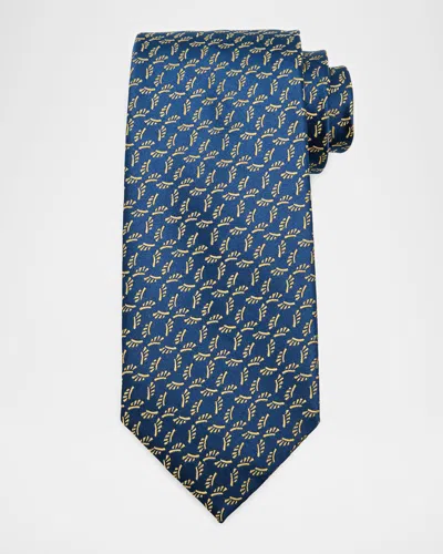 Charvet Men's Petite Tassel Silk Tie In Blue