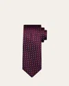 Charvet Men's Petite Window Silk Tie In Burgundy