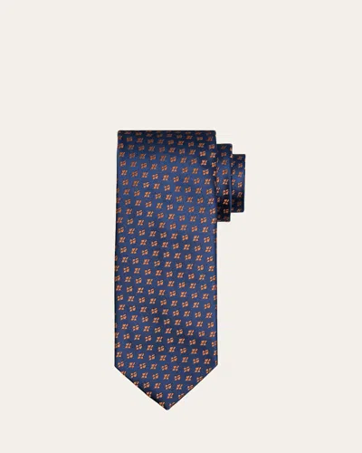 Charvet Men's Petite Window Silk Tie In Blue