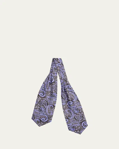 Charvet Men's Printed Silk Neck Scarf In 8-brn Lav