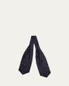 Charvet Men's Printed Silk Neck Scarf In 9-blk Blu