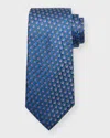 Charvet Men's Radish Jacquard Silk Tie In Blue