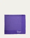Charvet Men's Silk Dot-print Pocket Square In Purple/white