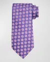Charvet Men's Silk Floral Jacquard Tie In Purple
