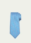 Charvet Men's Silk Geometric Jacquard Tie In 8 Tur