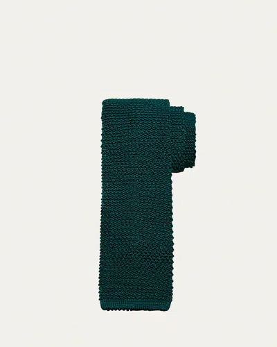 Charvet Men's Silk Knit Tie In Dark Green