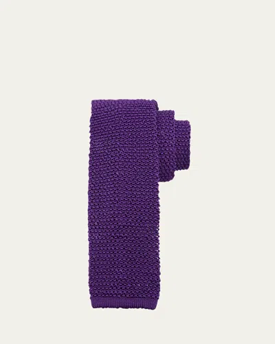 Charvet Men's Silk Knit Tie In Purple