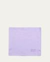 Charvet Men's Silk Logo-print Pocket Square In Lavender