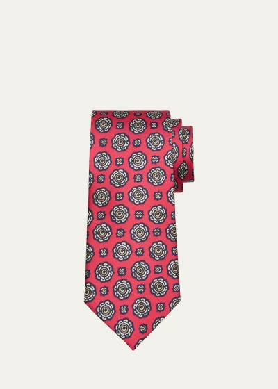 Charvet Men's Silk Medallion-print Tie In 14 Red