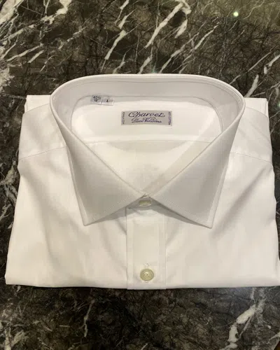 Charvet Men's Slim Darted French-cuff Poplin Dress Shirt In White