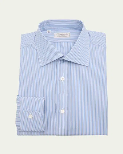 Charvet Men's Slim-fit Cotton Multi-stripe Sport Shirt In Blue