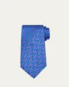 Charvet Men's Snorkel-pattern Silk Tie In 9-red