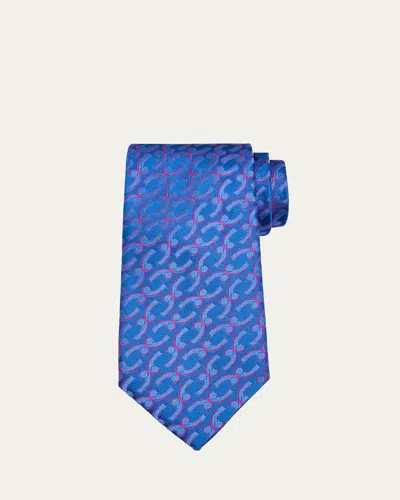 Charvet Men's Snorkel-pattern Silk Tie In 9-red
