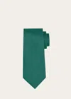 Charvet Men's Stripe Satin Tie In Green